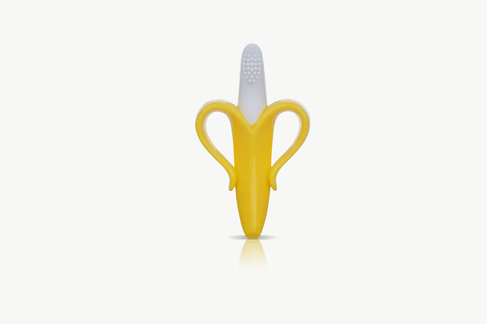 Wholesale Fruit Banana Baby Toothbrush Teether Soft Silicone Fruit Teething Toys for Toddlers