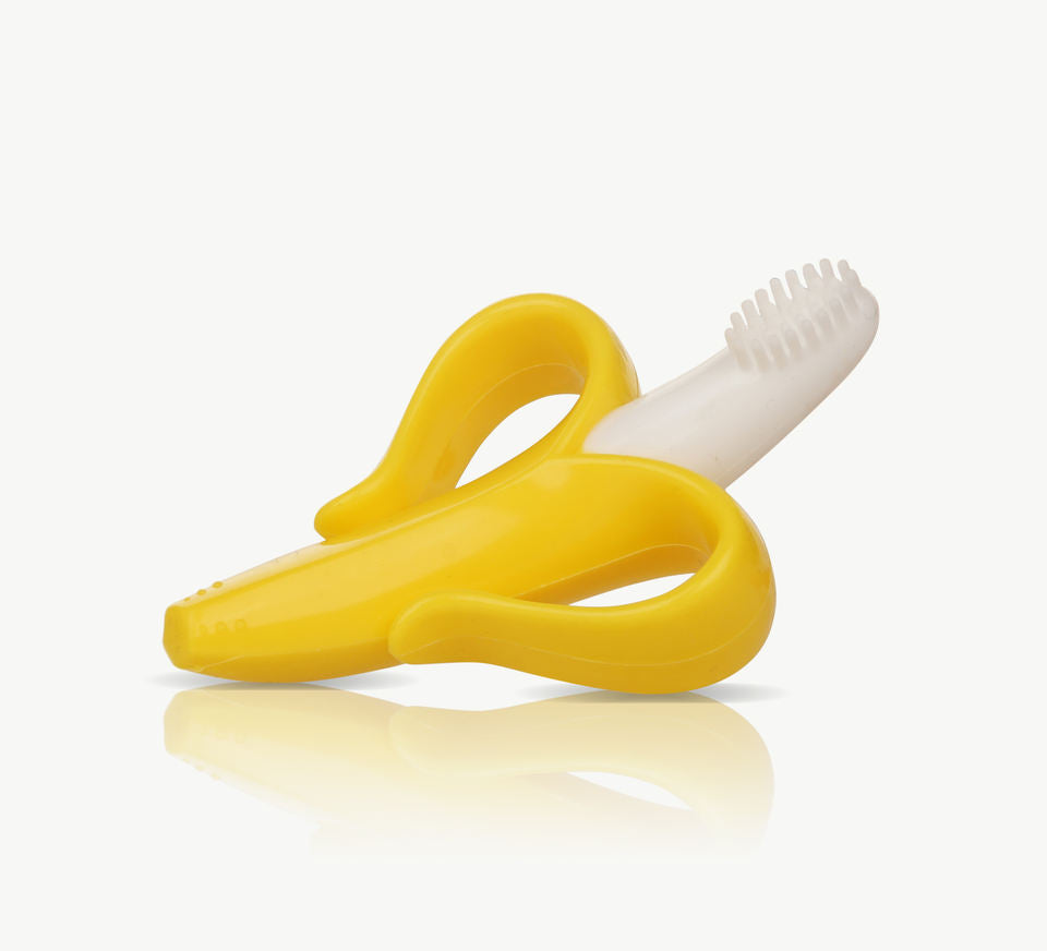 Wholesale Fruit Banana Baby Toothbrush Teether Soft Silicone Fruit Teething Toys for Toddlers