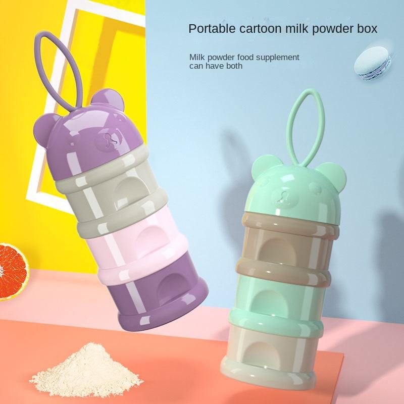 Factory-Supplied Portable Carton Three-Layer Snack Storage Tank Independent Layered Milk Powder Grid Formula Dispensers Mixers
