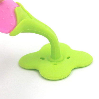 Custom Bpa Free Non-toxic Fruit Shaped Safety Soft Toy Silicone Baby Teether for Baby Teething Relief