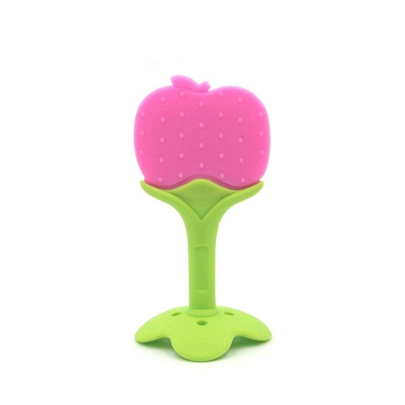 Custom Bpa Free Non-toxic Fruit Shaped Safety Soft Toy Silicone Baby Teether for Baby Teething Relief
