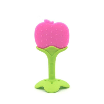 Custom Bpa Free Non-toxic Fruit Shaped Safety Soft Toy Silicone Baby Teether for Baby Teething Relief
