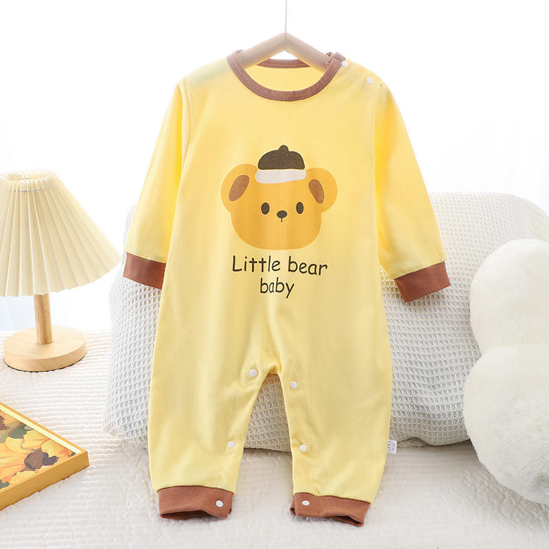 New baby onesie Spring and autumn cotton newborn cartoon long-sleeved clothes for boys and girls