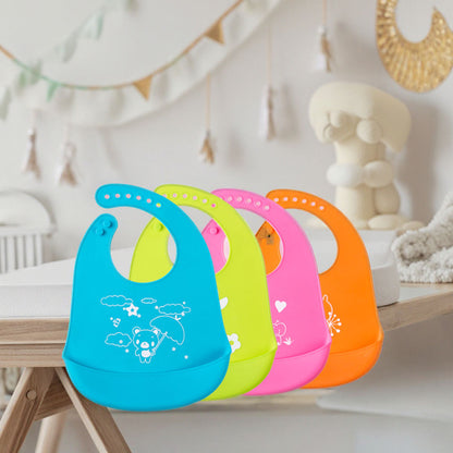 Wholesale Custom Newborn Baby Drool Bibs Fashionable Silicone Waterproof Baby Bandana Bibs Sustainable OEM Supply Toddlers Kids