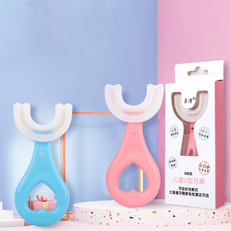 Children Toothbrush U-shape Baby Tooth Brush Silicone Kids U Shaped Toothbrush