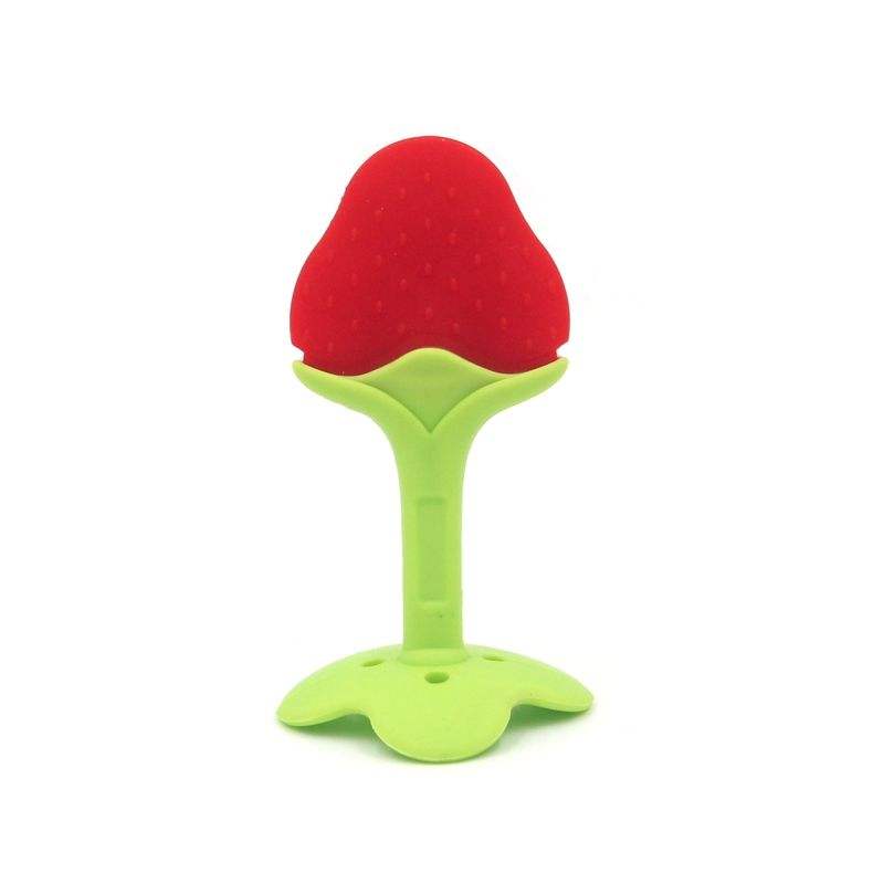 Custom Bpa Free Non-toxic Fruit Shaped Safety Soft Toy Silicone Baby Teether for Baby Teething Relief