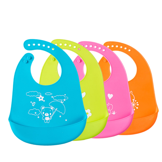 Wholesale Custom Newborn Baby Drool Bibs Fashionable Silicone Waterproof Baby Bandana Bibs Sustainable OEM Supply Toddlers Kids