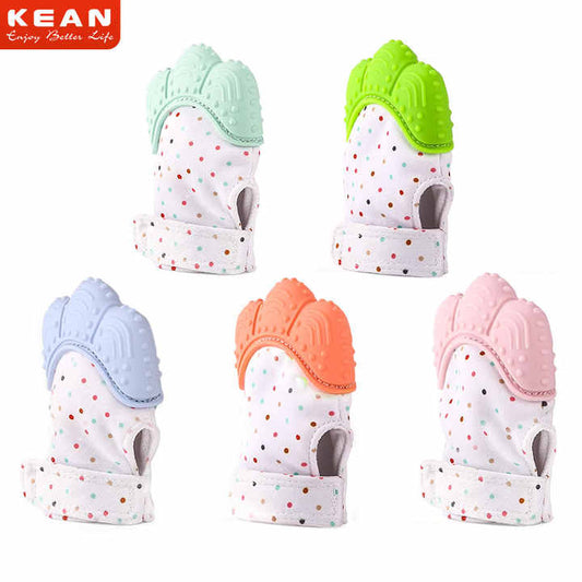KEAN Wholesale Baby Teether,Baby Teething Mitten,Silicone Teething Gloves