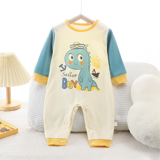 New baby onesie Spring and autumn cotton newborn cartoon long-sleeved clothes for boys and girls