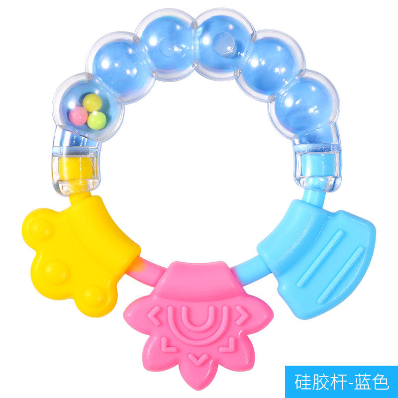 Unisex Customized Baby Sensory Teether Toys BPA-Free Star Rattles Teethers Soft Food Grade Silicone Plastic Free Packed Ring Box