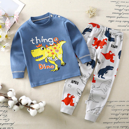 2024 Wholesale 100% Cotton Pajama for Children Breathable and Print Pattern for Spring Season